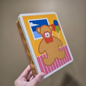 Bear with Balloons Kids 1986 Vintage Tin Box